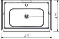 Мебель для ванной комнаты Caprigo Napoli 80 напольная, орех гварнери
