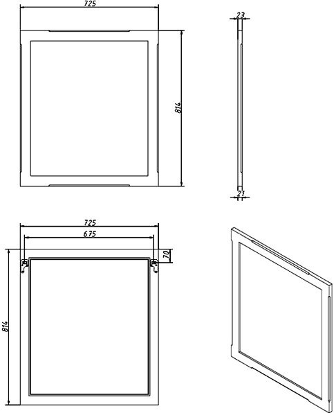 Мебель для ванной комнаты Caprigo Napoli 80 напольная, орех гварнери