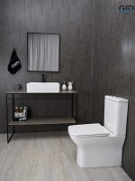 Накладная раковина GID Geometrico N9104 52 глянцевая белая, прямоугольная, фаянс