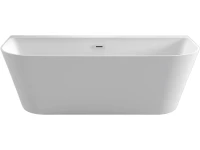Акриловая ванна Black&White Swan SB115 170x80 см, отдельностоящая, белая, овальная, с каркасом, со сливом-переливом, с донным клапаном