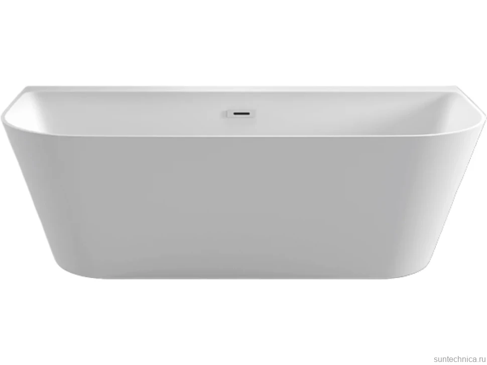 Акриловая ванна Black&White Swan SB115 170x80 см, отдельностоящая, белая, овальная, с каркасом, со сливом-переливом, с донным клапаном