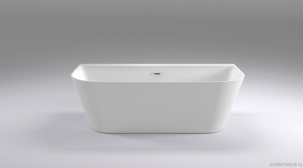 Акриловая ванна Black&White Swan SB115 170x80 см, отдельностоящая, белая, овальная, с каркасом, со сливом-переливом, с донным клапаном
