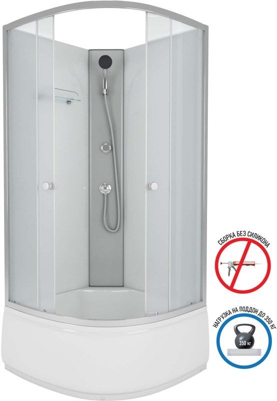 Душевая кабина Niagara Eco E90/40/MT/BK 90х90 см, без крыши