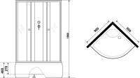 Душевая кабина Niagara Eco E90/40/MT/BK 90х90 см, без крыши