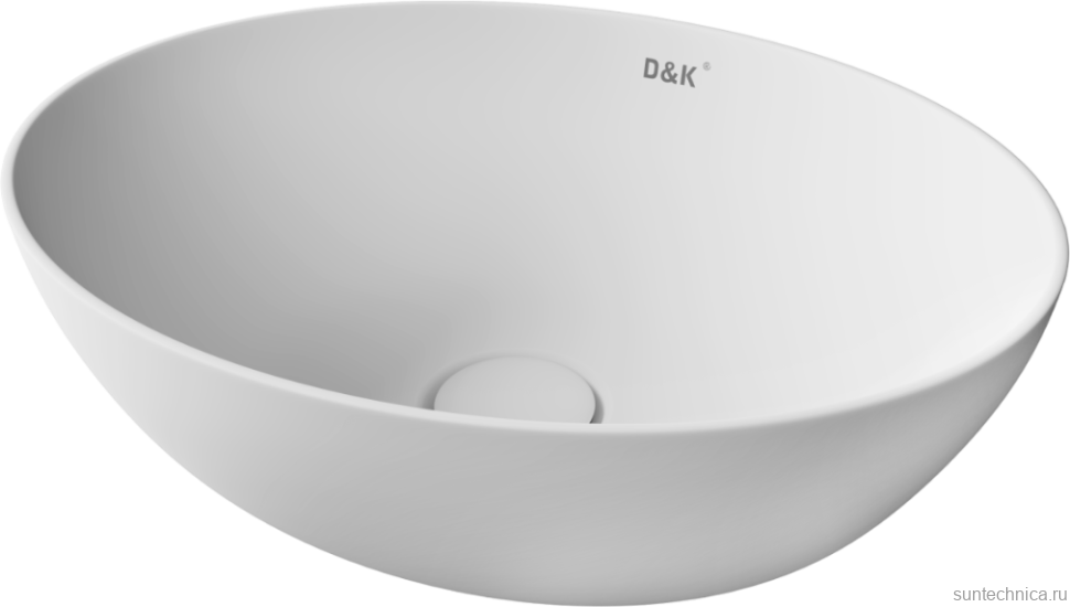 Накладная раковина D&K Matrix DT1390708 матовый фарфор, 41 см