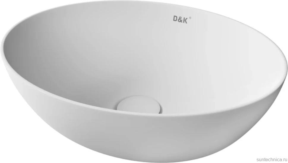 Накладная раковина D&K Matrix DT1390708 матовый фарфор, 41 см