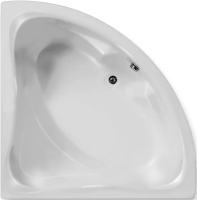 Акриловая ванна EUROLUX Rimini 150x150 см, угловая, пристенная, белая, четверть круга, с каркасом, 150х150, с каркасом