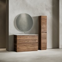 Мебель для ванной комнаты Sancos Libra Floor 120 дуб чарльстон, белая раковина CN7006