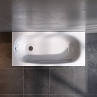 Акриловая ванна AM.PM Tender Oval 150x70 см, пристенная, белая, с каркасом