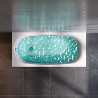 Акриловая ванна AM.PM Tender Oval 150x70 см, пристенная, белая, с каркасом