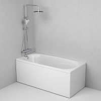 Акриловая ванна AM.PM Tender Oval 150x70 см, пристенная, белая, с каркасом