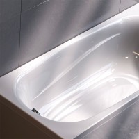 Акриловая ванна AM.PM Tender Oval 150x70 см, пристенная, белая, с каркасом