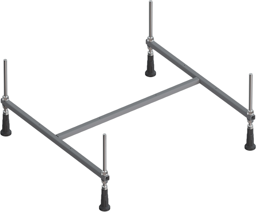 Акриловая ванна AM.PM Tender Oval 150x70 см, пристенная, белая, с каркасом