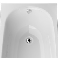 Акриловая ванна AM.PM Tender Oval 150x70 см, пристенная, белая, с каркасом