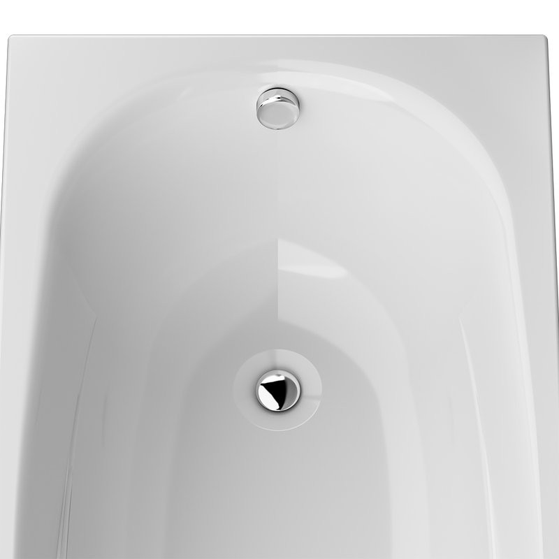 Акриловая ванна AM.PM Tender Oval 150x70 см, пристенная, белая, с каркасом