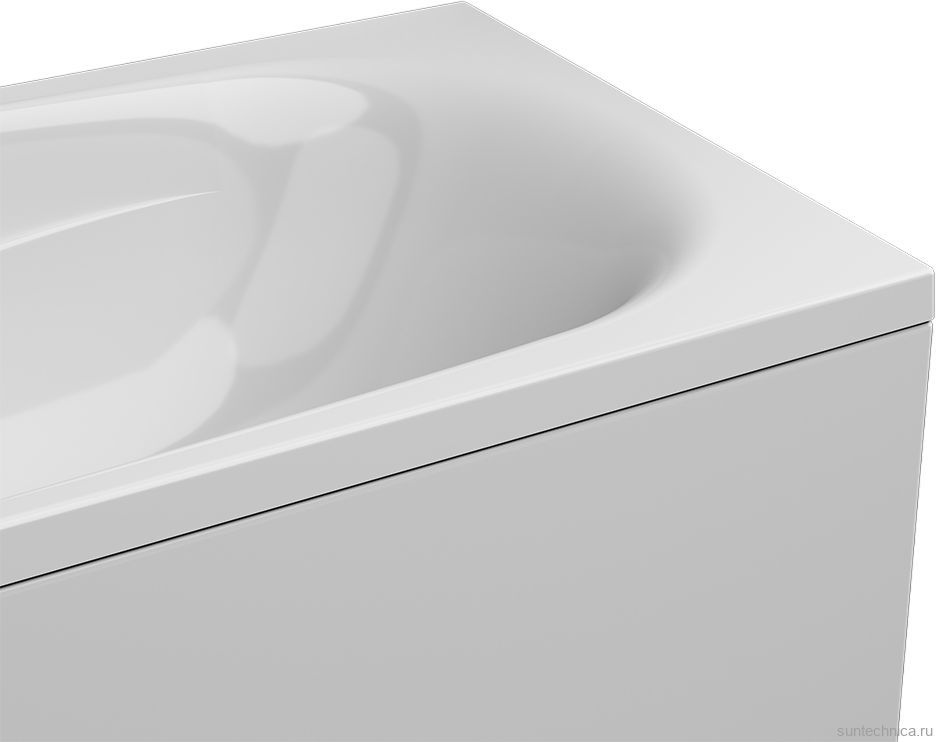 Акриловая ванна AM.PM Tender Oval 150x70 см, пристенная, белая, с каркасом