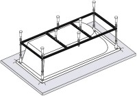 Акриловая ванна Vagnerplast Kasandra 175x70 см, пристенная, белая, с каркасом