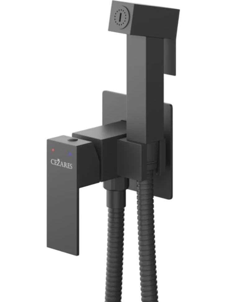 Гигиенический душ Cezares Slider SLIDER-DIF-NOP С ВНУТРЕННЕЙ ЧАСТЬЮ, матовый черный