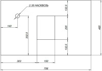 Мебель для ванной комнаты STWORKI Карлстад 75 дуб рустикальный, роверелла, с отверстием для смесителя в столешнице