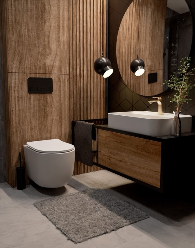 Смеситель для раковины шлифованное золото, AQUAme Monza AQM6310BG