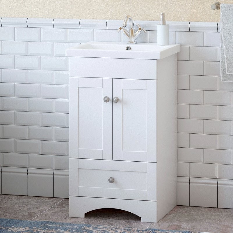 Тумба под раковину без столешницы Corozo Техас 50 напольная, матовая белая