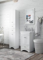 Тумба под раковину без столешницы Corozo Техас 50 напольная, матовая белая