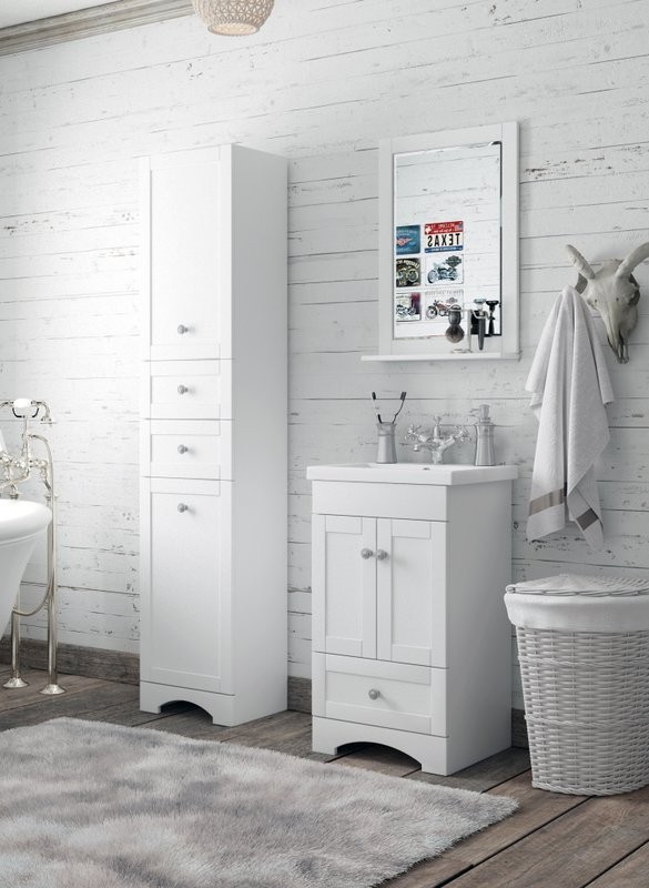 Тумба под раковину без столешницы Corozo Техас 50 напольная, матовая белая