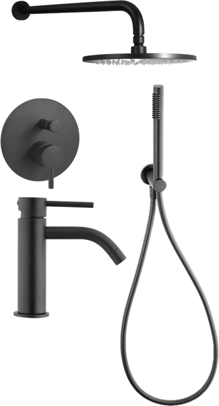 Комплект для ванной Paffoni Light KITLIG015NO071 С ВНУТРЕННЕЙ ЧАСТЬЮ, черный