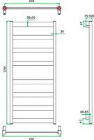 Полотенцесушитель водяной Grota Brezza 63x120