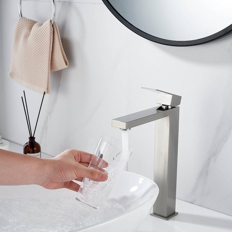 Смеситель для раковины Shevanik S7011L сатин