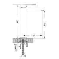 Смеситель для раковины Shevanik S7011L сатин Смеситель для раковины Shevanik S7011L сатин