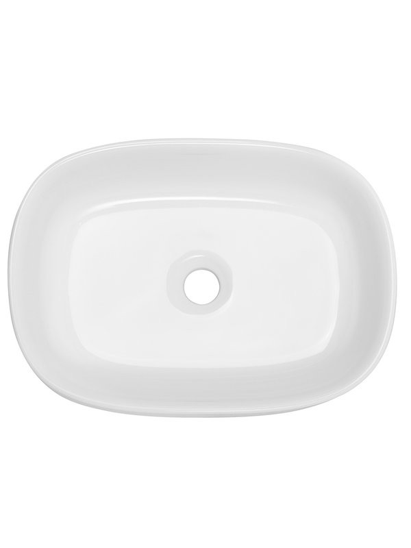 Накладная раковина Cezares CZR-6605 глянцевая белая, овальная, фаянс