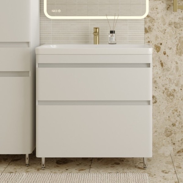 Тумба с раковиной Style Line Атлантика 80 Люкс Plus, напольная, антискрейч