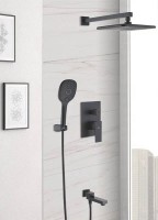 Душевой комплект Rose R2835H С ВНУТРЕННЕЙ ЧАСТЬЮ, черный