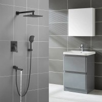 Душевой комплект Rose R2835H С ВНУТРЕННЕЙ ЧАСТЬЮ, черный