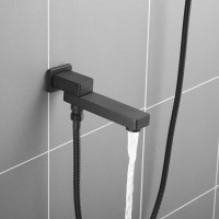 Душевой комплект Rose R2835H С ВНУТРЕННЕЙ ЧАСТЬЮ, черный