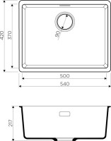 Комплект Мойка Omoikiri Kata 54-U-BL черная + Смеситель Jacob Delafon Malleco E562-CP