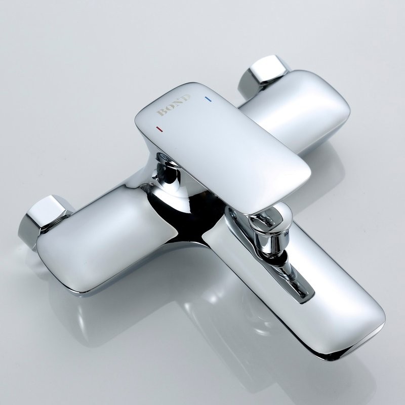 Душевой комплект Смеситель BOND Cube B03-3100 хром + Стойка Circle B01-8800 хром