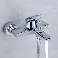 Душевой комплект Смеситель BOND Cube B03-3100 хром + Стойка Circle B01-8800 хром