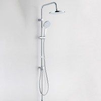 Душевой комплект Смеситель BOND Cube B03-3100 хром + Стойка Circle B01-8800 хром