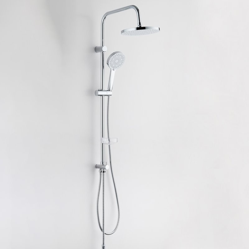 Душевой комплект Смеситель BOND Cube B03-3100 хром + Стойка Circle B01-8800 хром