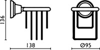 Держатель для фена Bagno & Associati Canova CA17092