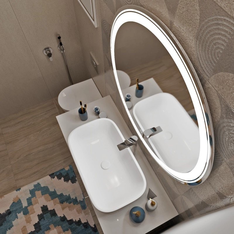 Зеркало круглое Mixline Оливия 70 с подсветкой