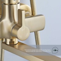 Душевая стойка Splenka S30 S30.24.03 сатин золотой