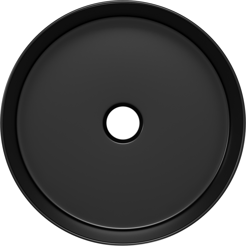 Накладная раковина STWORKI Берген S21413BK 36 матовая черная, круглая