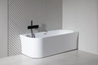 Акриловая ванна Allen Brau Priority 4 R 170x80 см, угловая, правая, пристенная, белая, асимметричная, на ножках, с экраном, со сливом-переливом