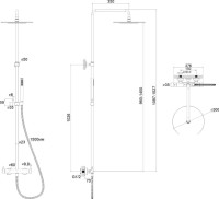 Душевая стойка WHITECROSS Y Y1244NIB брашированный никель