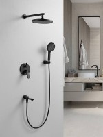 Душевая система встраиваемая Shevanik S4335H, черный