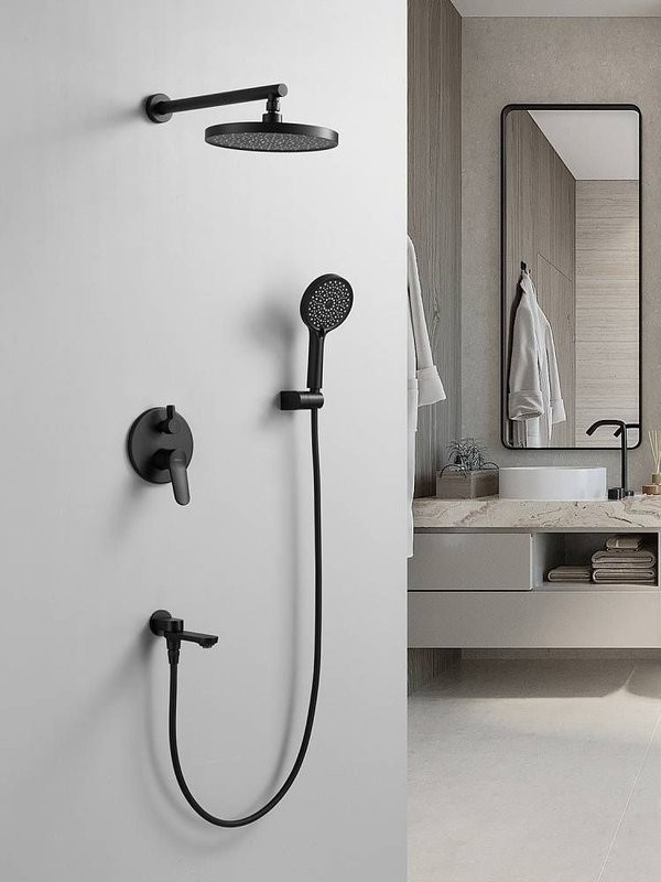 Душевая система встраиваемая Shevanik S4335H, черный