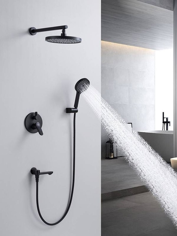 Душевая система встраиваемая Shevanik S4335H, черный